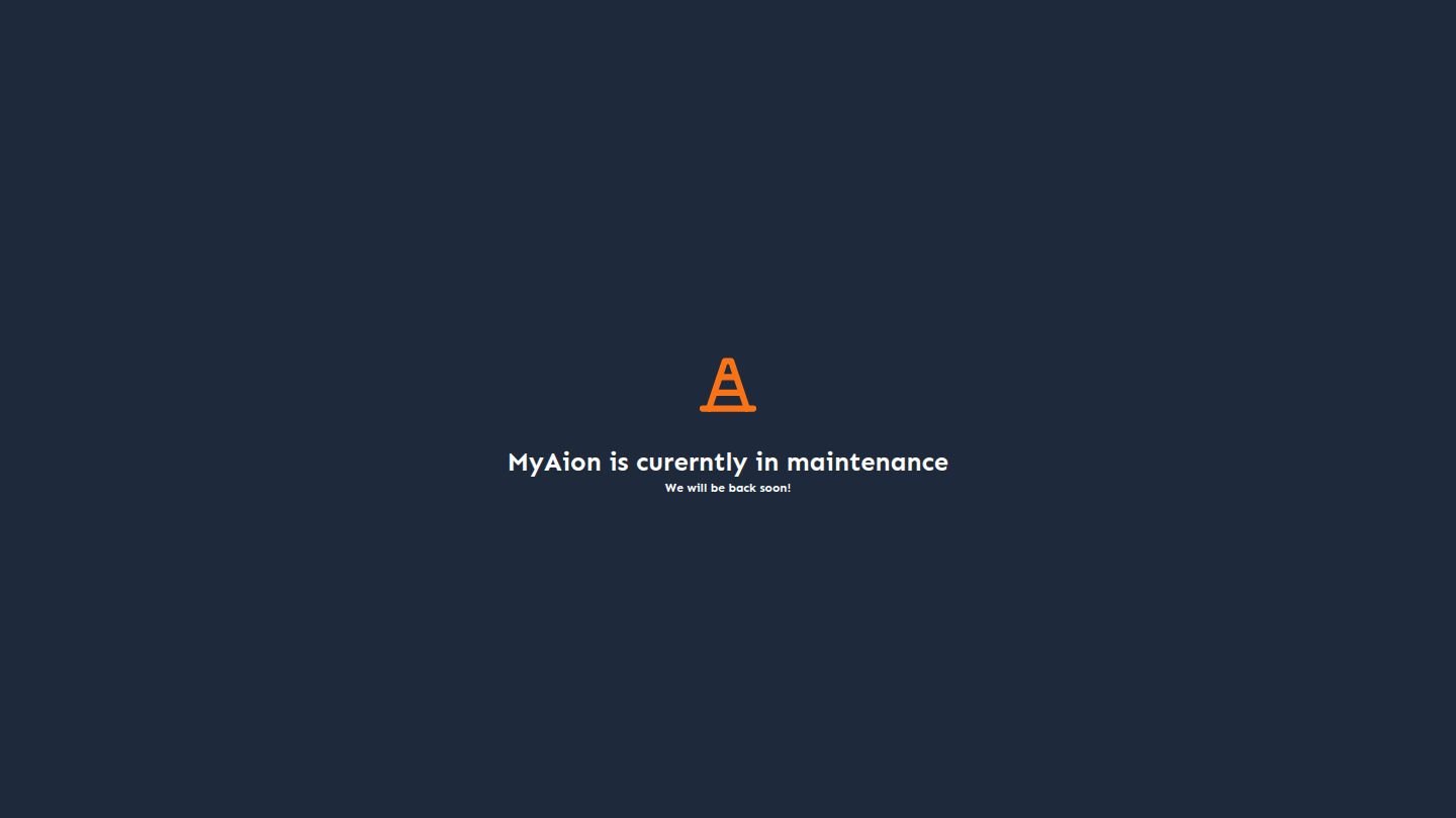 Screenshot of MyAion.xyz website
